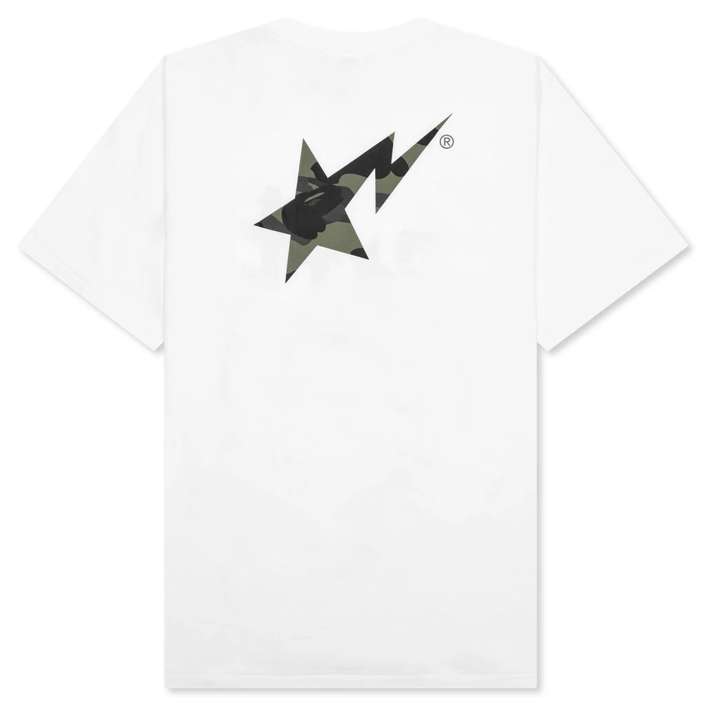 1st Camo Bape STA Tee - White/Green 4 1st Camo Bape STA Tee - White/Green - Image 2