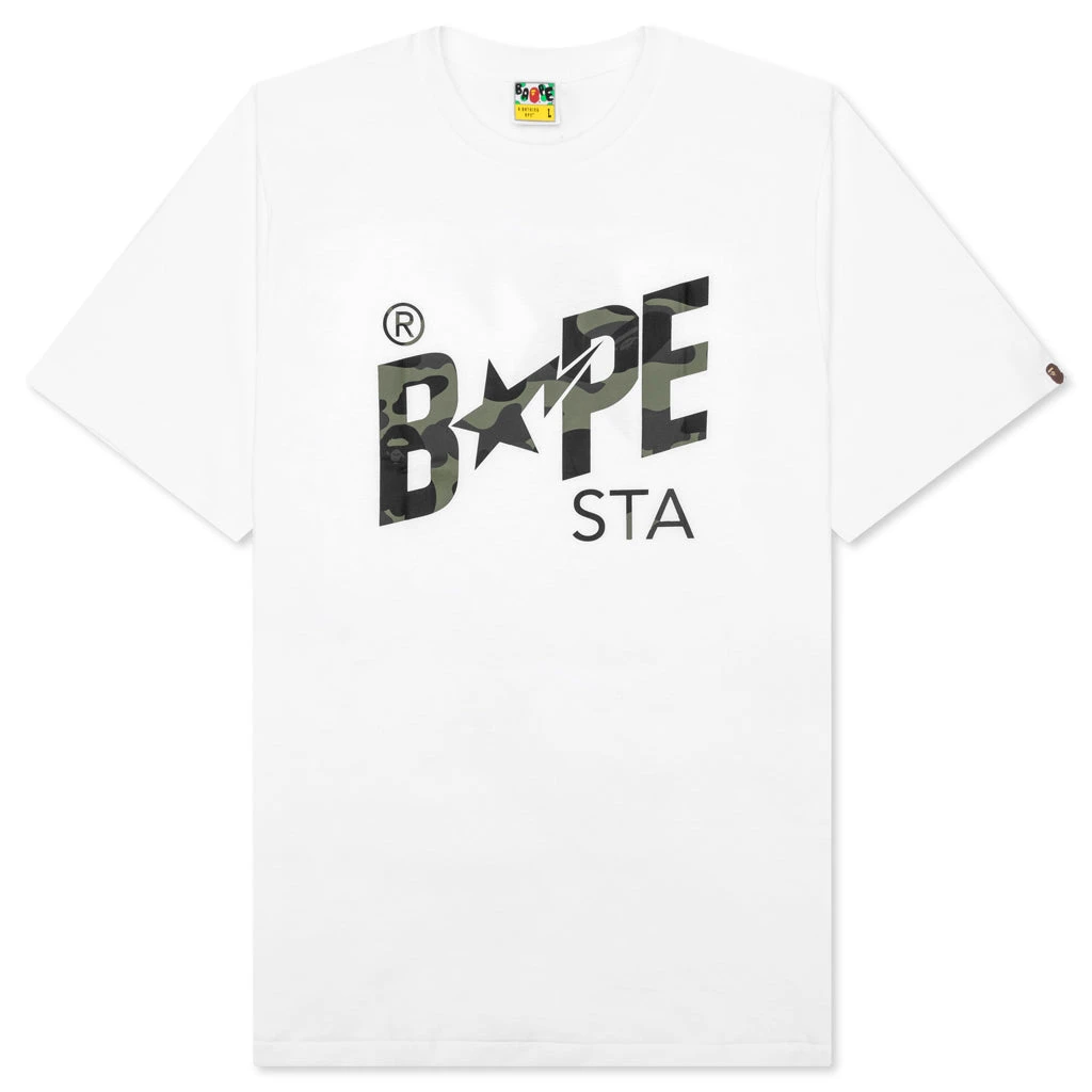 1st Camo Bape STA Tee - White/Green 3 1st Camo Bape STA Tee - White/Green