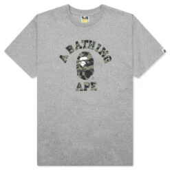 1st Camo College Tee - Grey/Green