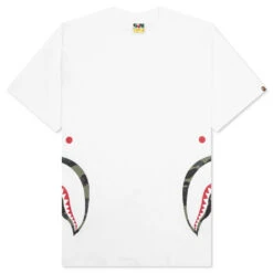 1st Camo Side Shark Tee - White/Green