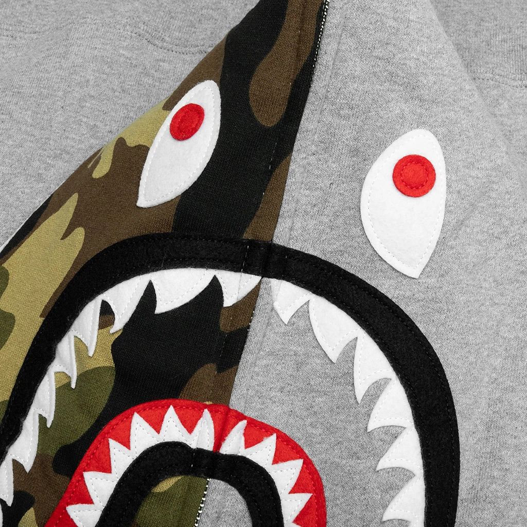 1st Shark Full Zip Hoodie - Gray 5 1st Shark Full Zip Hoodie - Gray - Image 3