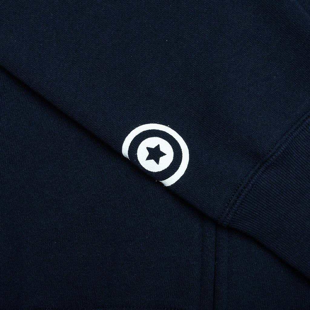 1st Shark Full Zip Hoodie - Navy 7 1st Shark Full Zip Hoodie - Navy - Image 5