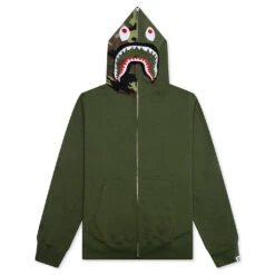1st Shark Full Zip Hoodie - Olive Drab