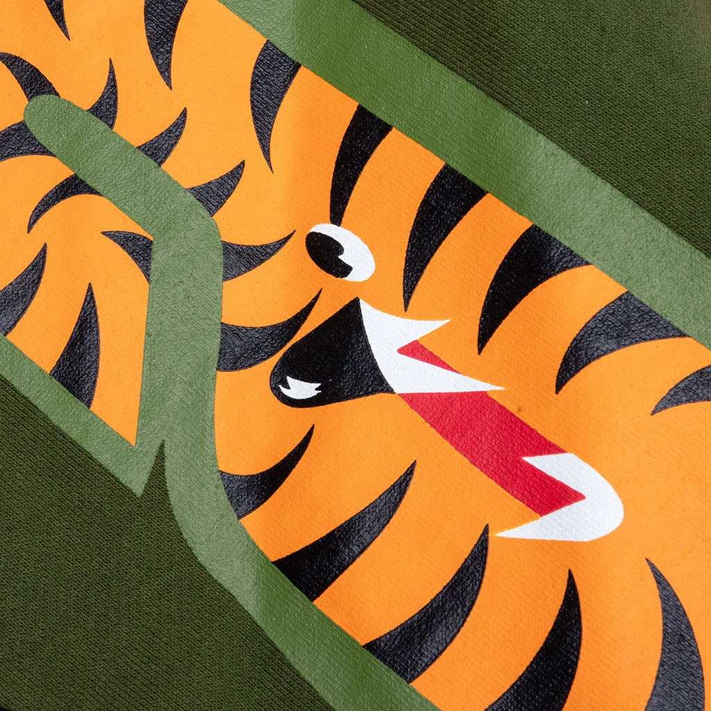 1st Shark Full Zip Hoodie - Olive Drab 6 1st Shark Full Zip Hoodie - Olive Drab - Image 4