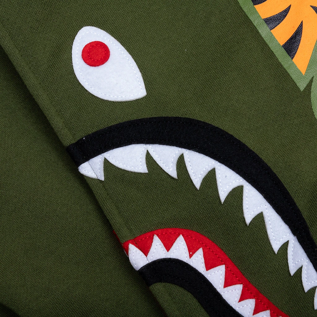 1st Shark Full Zip Hoodie - Olive Drab 5 1st Shark Full Zip Hoodie - Olive Drab - Image 3