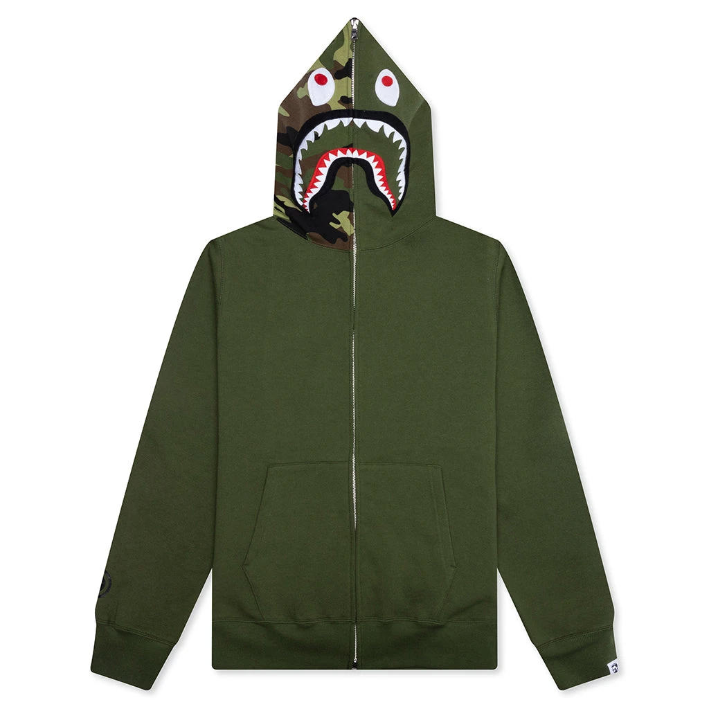 1st Shark Full Zip Hoodie - Olive Drab 3 1st Shark Full Zip Hoodie - Olive Drab