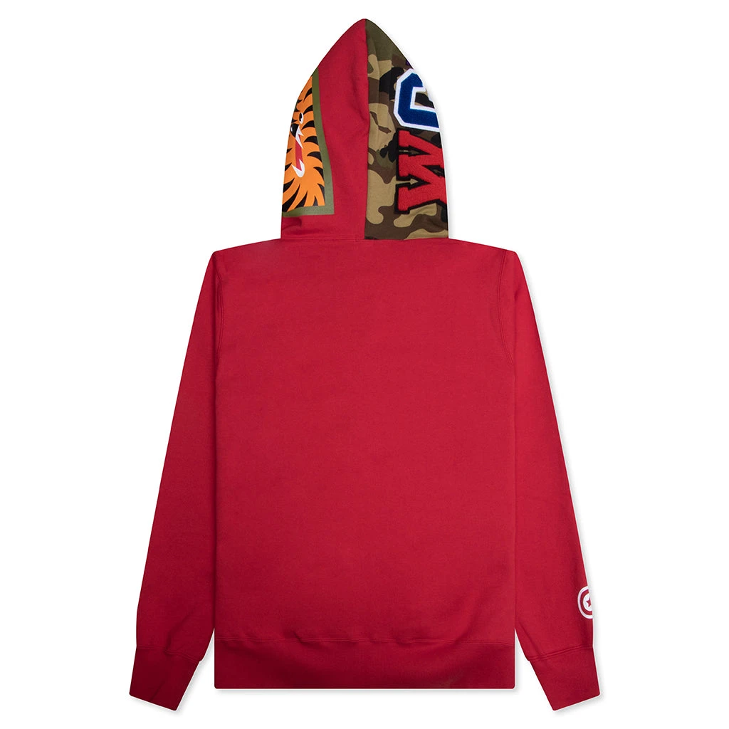 1st Shark Full Zip Hoodie - Red 4 1st Shark Full Zip Hoodie - Red - Image 2