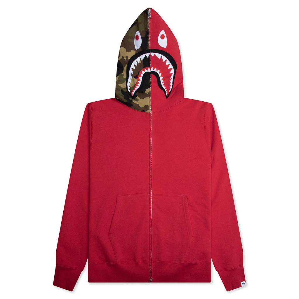 1st Shark Full Zip Hoodie - Red 3 1st Shark Full Zip Hoodie - Red