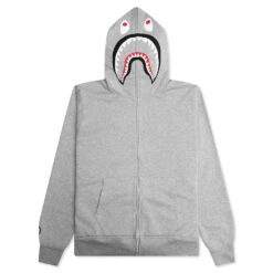2nd Shark Full Zip Hoodie - Gray