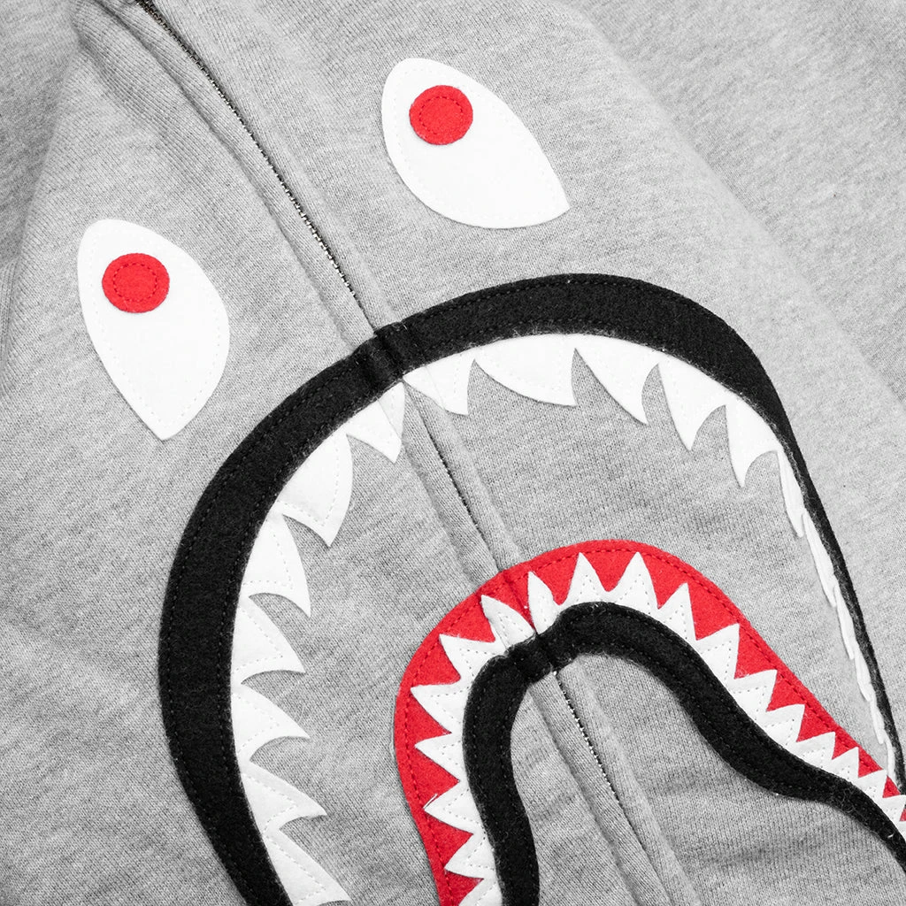 2nd Shark Full Zip Hoodie - Gray 5 2nd Shark Full Zip Hoodie - Gray - Image 3