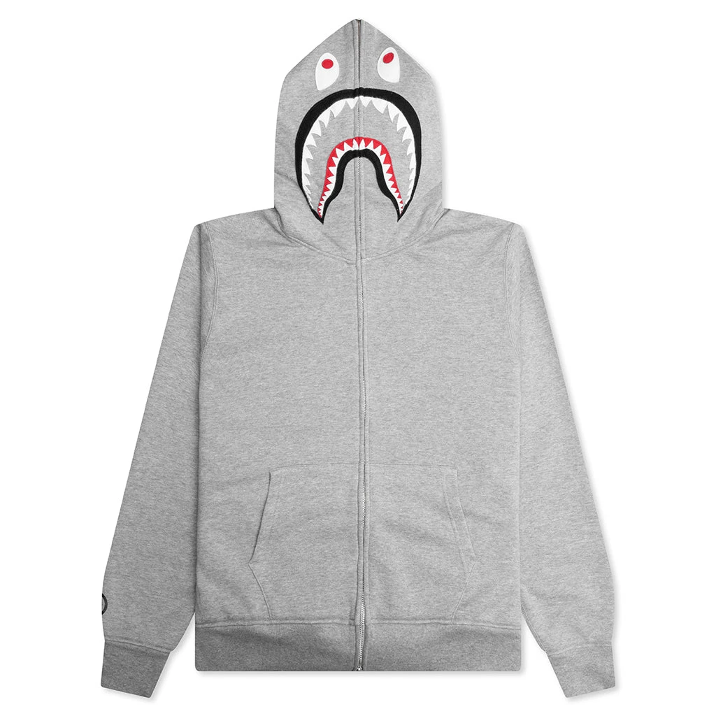 2nd Shark Full Zip Hoodie - Gray 3 2nd Shark Full Zip Hoodie - Gray