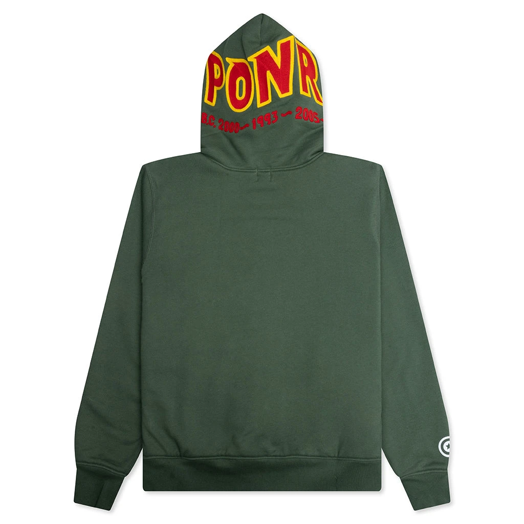 2nd Shark Full Zip Hoodie - Green 4 2nd Shark Full Zip Hoodie - Green - Image 2