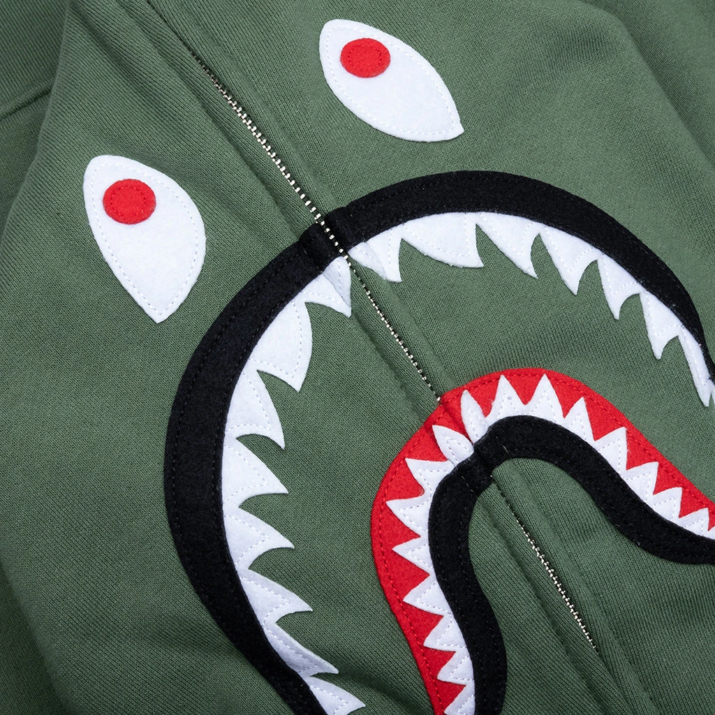 2nd Shark Full Zip Hoodie - Green 5 2nd Shark Full Zip Hoodie - Green - Image 3