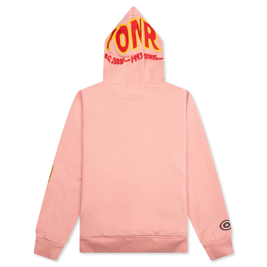 2nd Shark Full Zip Hoodie - Pink 4 2nd Shark Full Zip Hoodie - Pink - Image 2