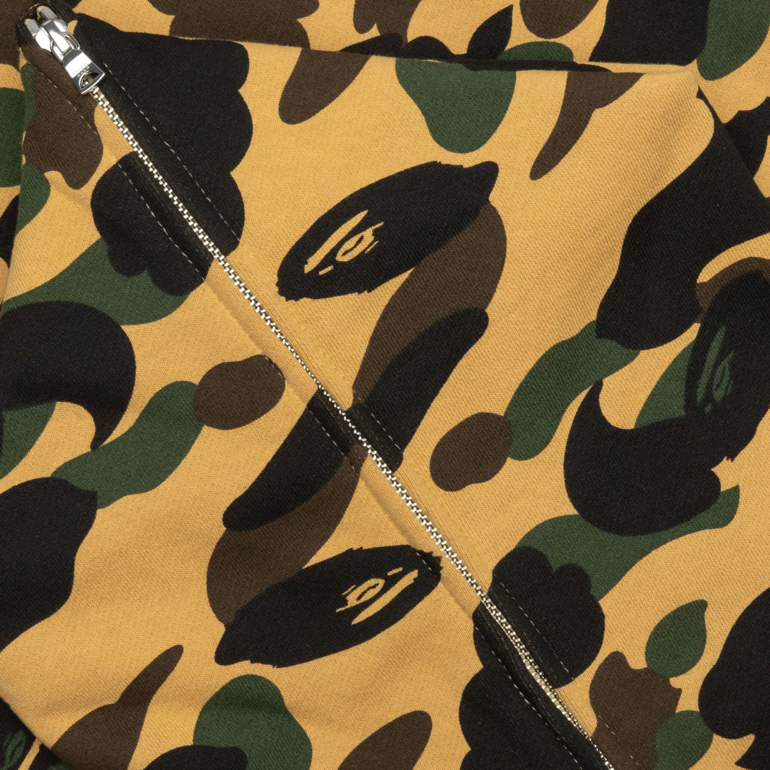 1st Camo Crazy College Full Zip Hoodie - Yellow 5 1st Camo Crazy College Full Zip Hoodie - Yellow - Image 3