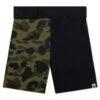 1st Camo Back Shark Sweat Shorts - Green 2 1st Camo Back Shark Sweat Shorts - Green -Feature store A Bathing Ape 1st Camo Back Shark Sweat Shorts Green 001SPI201004M GRN 01 03 23 Feature VR