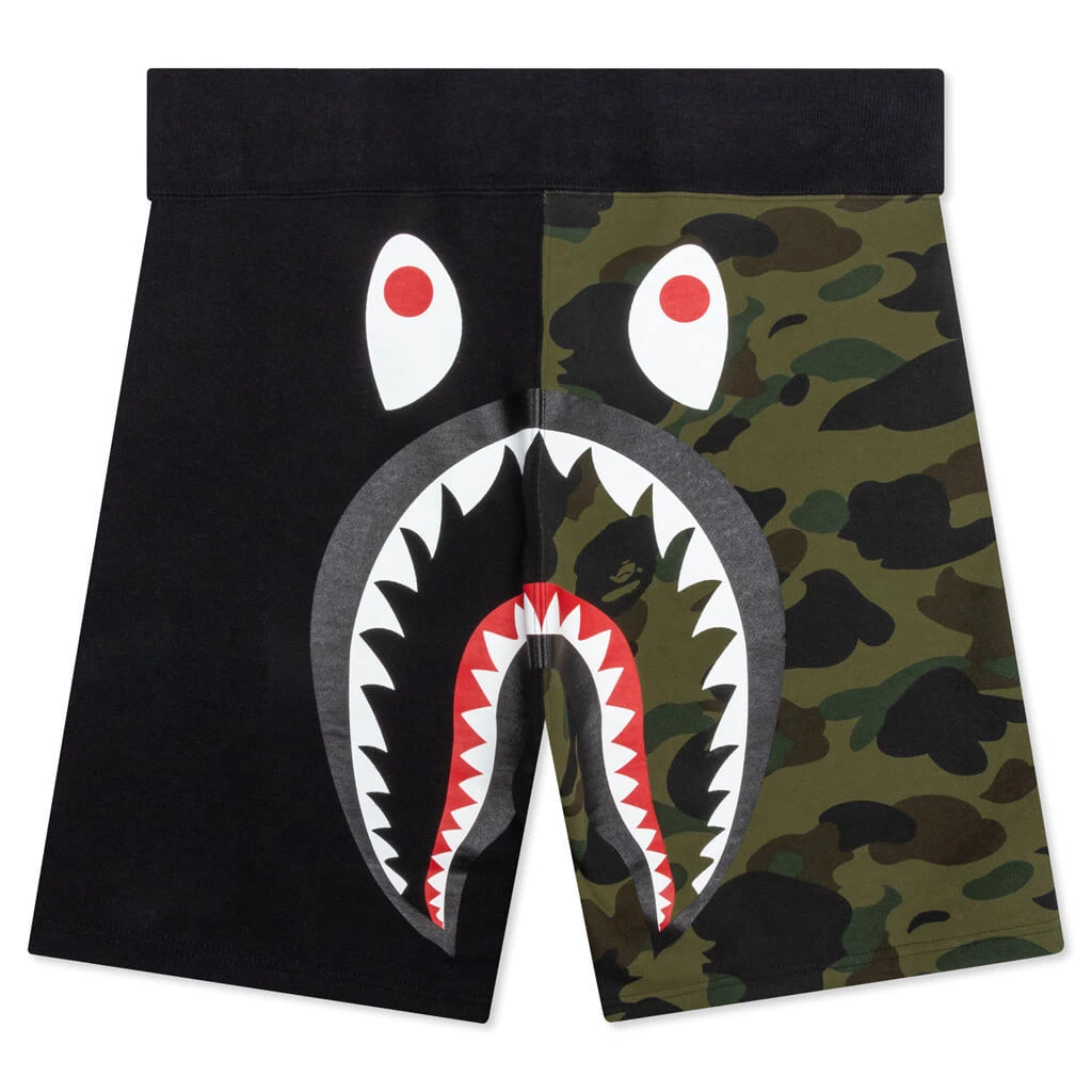 1st Camo Back Shark Sweat Shorts - Green 4 1st Camo Back Shark Sweat Shorts - Green - Image 2
