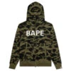 1st Camo Full Zip Hoodie - Green 2 1st Camo Full Zip Hoodie - Green -Feature store A Bathing Ape 1st Camo Full Zip Hoodie Green 001ZPJ301012M 04 15 23 Feature KN