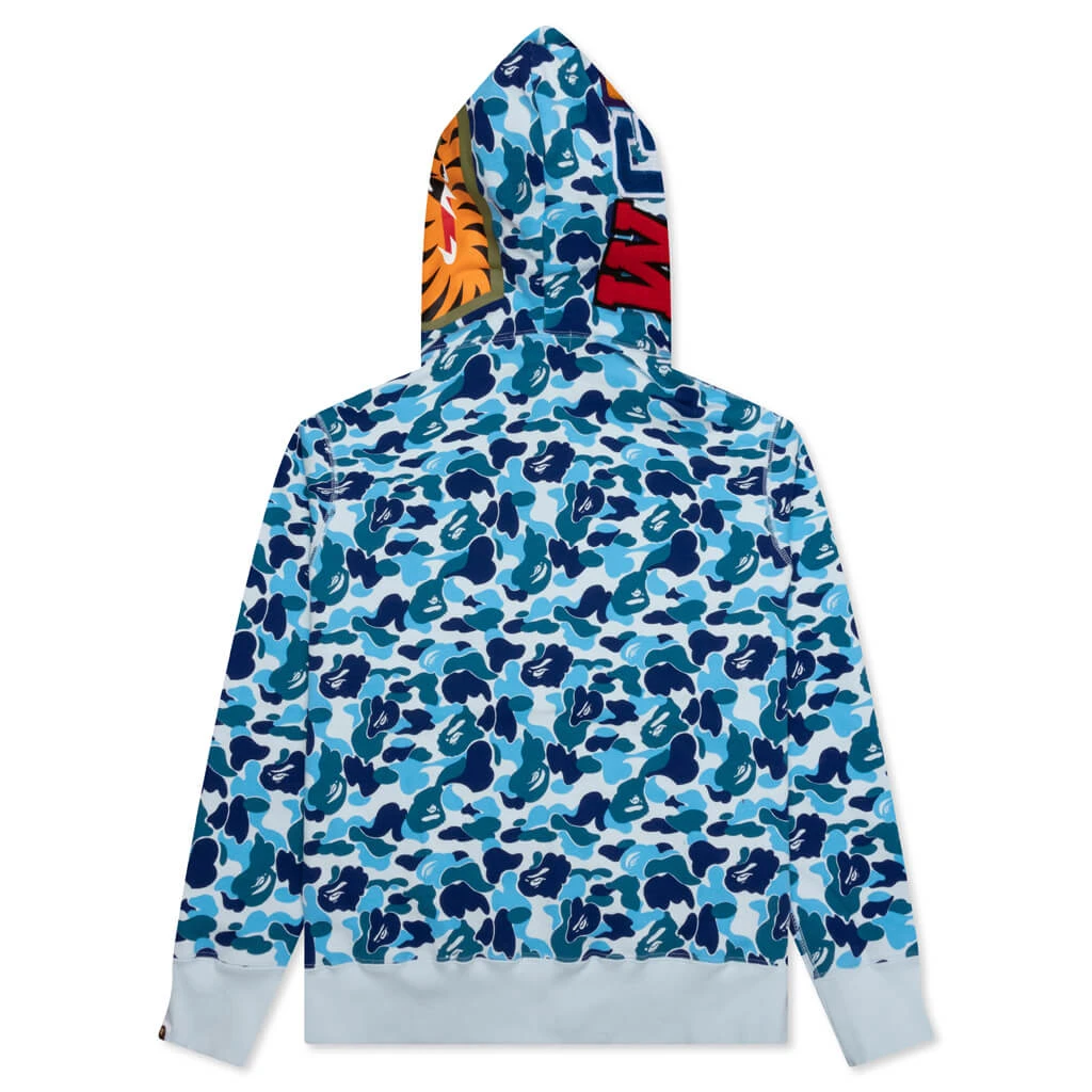 Abc Camo Shark Full Zip Hoodie - Blue 4 Abc Camo Shark Full Zip Hoodie - Blue - Image 2