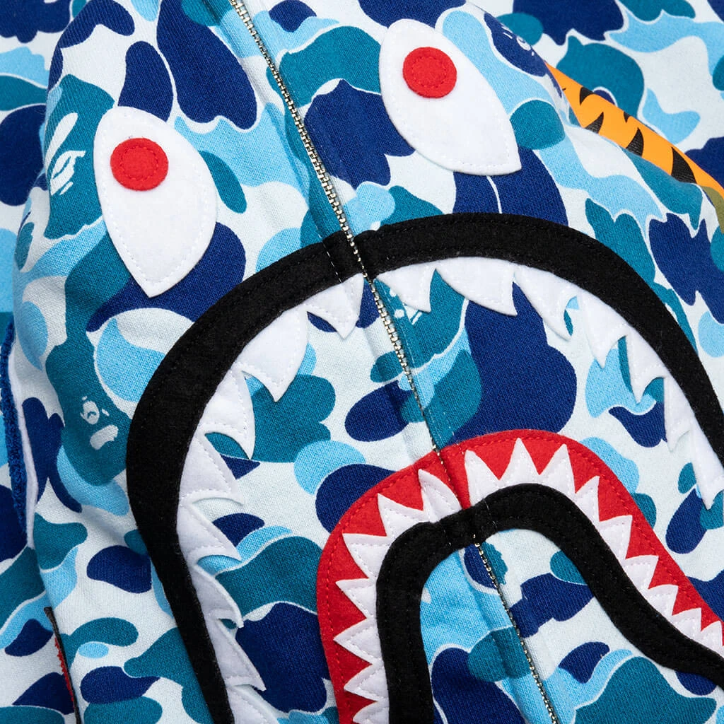 Abc Camo Shark Full Zip Hoodie - Blue 6 Abc Camo Shark Full Zip Hoodie - Blue - Image 4