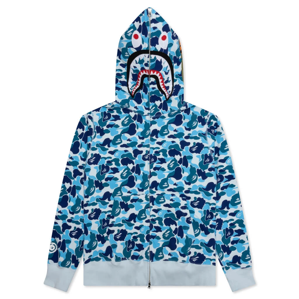 Abc Camo Shark Full Zip Hoodie - Blue 3 Abc Camo Shark Full Zip Hoodie - Blue