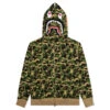 Abc Camo Shark Full Zip Hoodie - Green 2 Abc Camo Shark Full Zip Hoodie - Green -Feature store A Bathing Ape Abc Camo Shark Full Zip Hoodie Green 001ZPJ301007M 04 15 23 Feature KN