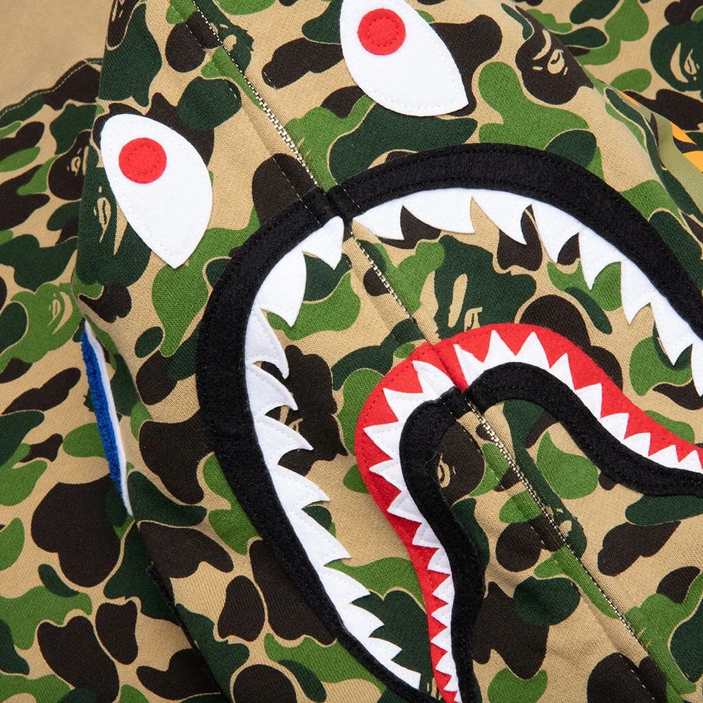 Abc Camo Shark Full Zip Hoodie - Green 6 Abc Camo Shark Full Zip Hoodie - Green - Image 4