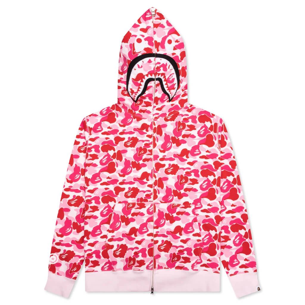 Abc Camo Shark Full Zip Hoodie - Pink 3 Abc Camo Shark Full Zip Hoodie - Pink