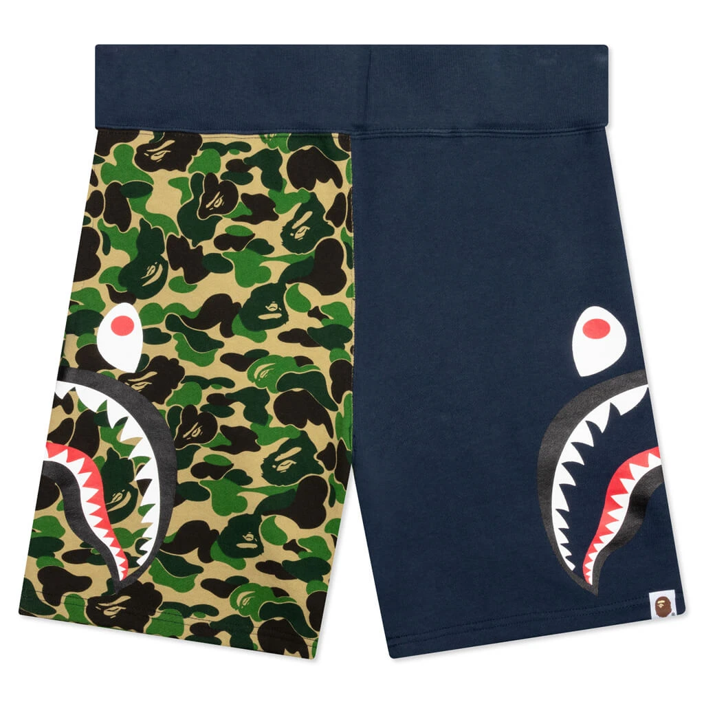 Abc Camo Side Shark Sweat Shorts - Green 3 Abc Camo Side Shark Sweat Shorts - Green