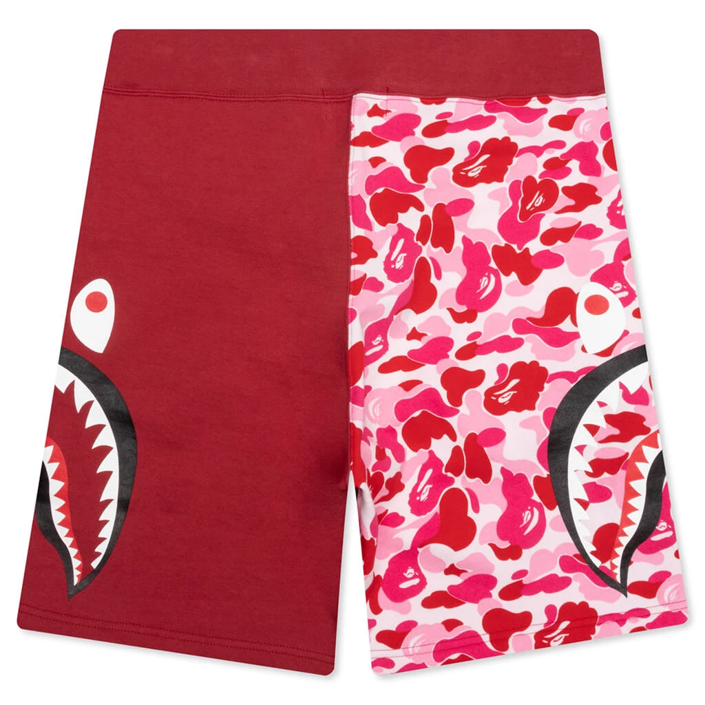Abc Camo Side Shark Sweat Shorts - Pink 4 Abc Camo Side Shark Sweat Shorts - Pink - Image 2