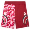 Abc Camo Side Shark Sweat Shorts - Pink