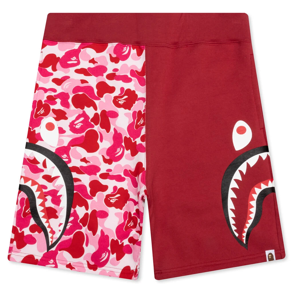 Abc Camo Side Shark Sweat Shorts - Pink 3 Abc Camo Side Shark Sweat Shorts - Pink