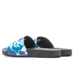 Abc Camo Slide Sandals - Blue -Feature store A Bathing Ape Abc Camo Slide Sandals Blue 001FWJ301010M BLU 06 29 23 Feature VR 5