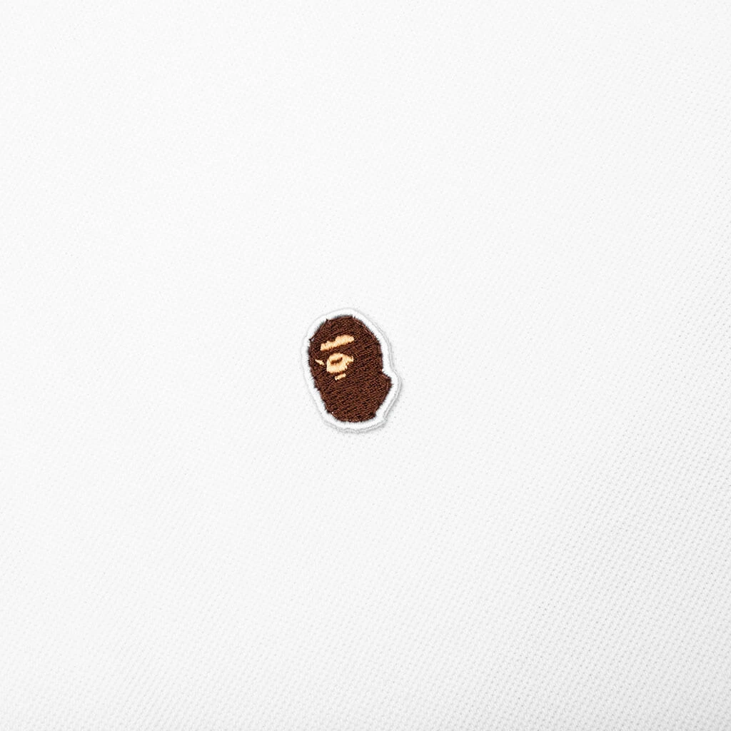 Ape Head One Point Relaxed Fit Polo - White 6 Ape Head One Point Relaxed Fit Polo - White - Image 4