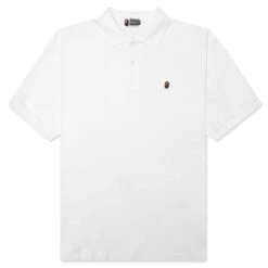 Ape Head One Point Relaxed Fit Polo - White