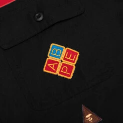 Bape Relaxed Fit Boyscout Shirt - Black -Feature store A Bathing Ape Bape Relaxed Fit Boyscout Shirt Black 001SHJ301001M 04 15 23 Feature KN 9