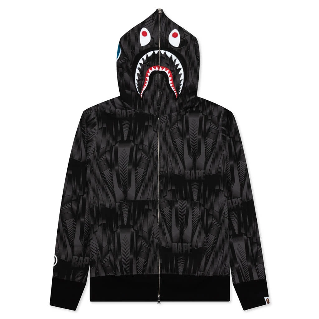 Bape Speed Racer Shark Full Zip Hoodie - Black 3 Bape Speed Racer Shark Full Zip Hoodie - Black