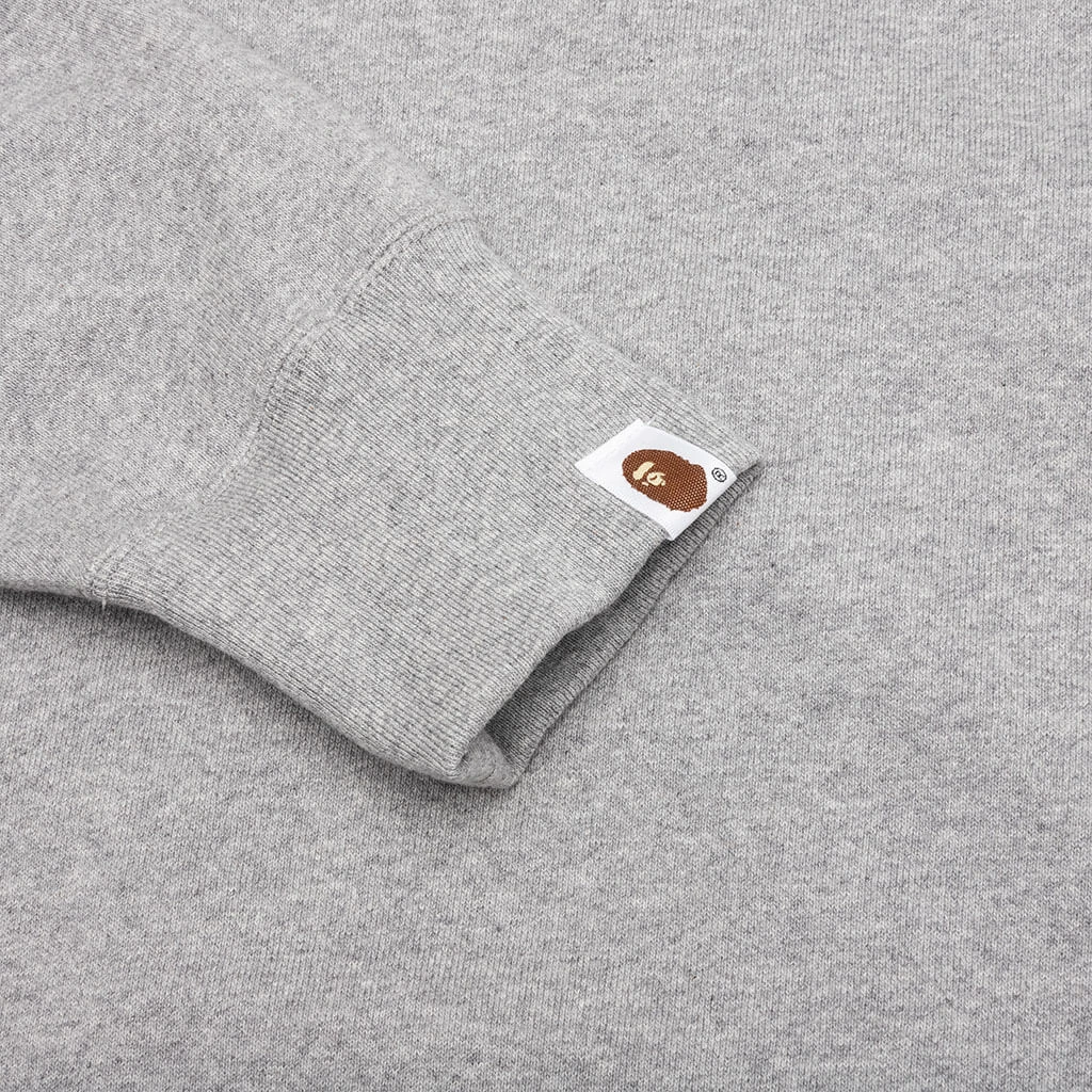 College Relaxed Fit Full Zip Hoodie - Gray 5 College Relaxed Fit Full Zip Hoodie - Gray - Image 3