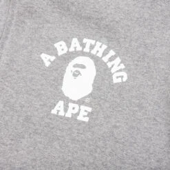 College Relaxed Fit Full Zip Hoodie - Gray 10 College Relaxed Fit Full Zip Hoodie - Gray -Feature store A Bathing Ape College Relaxed Fit Full Zip Hoodie Gray 001ZPJ301018M 04 15 23 Feature KN 7