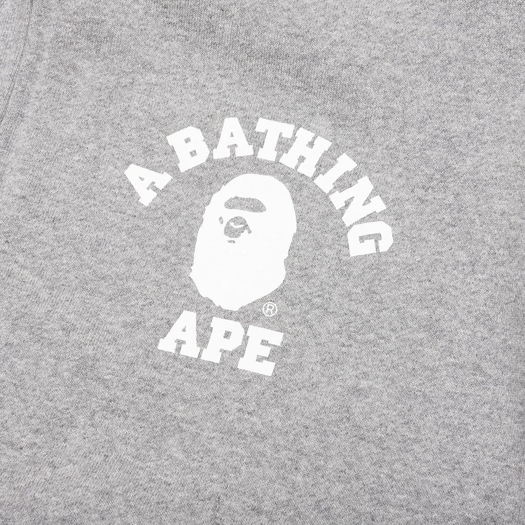 College Relaxed Fit Full Zip Hoodie - Gray 6 College Relaxed Fit Full Zip Hoodie - Gray - Image 4