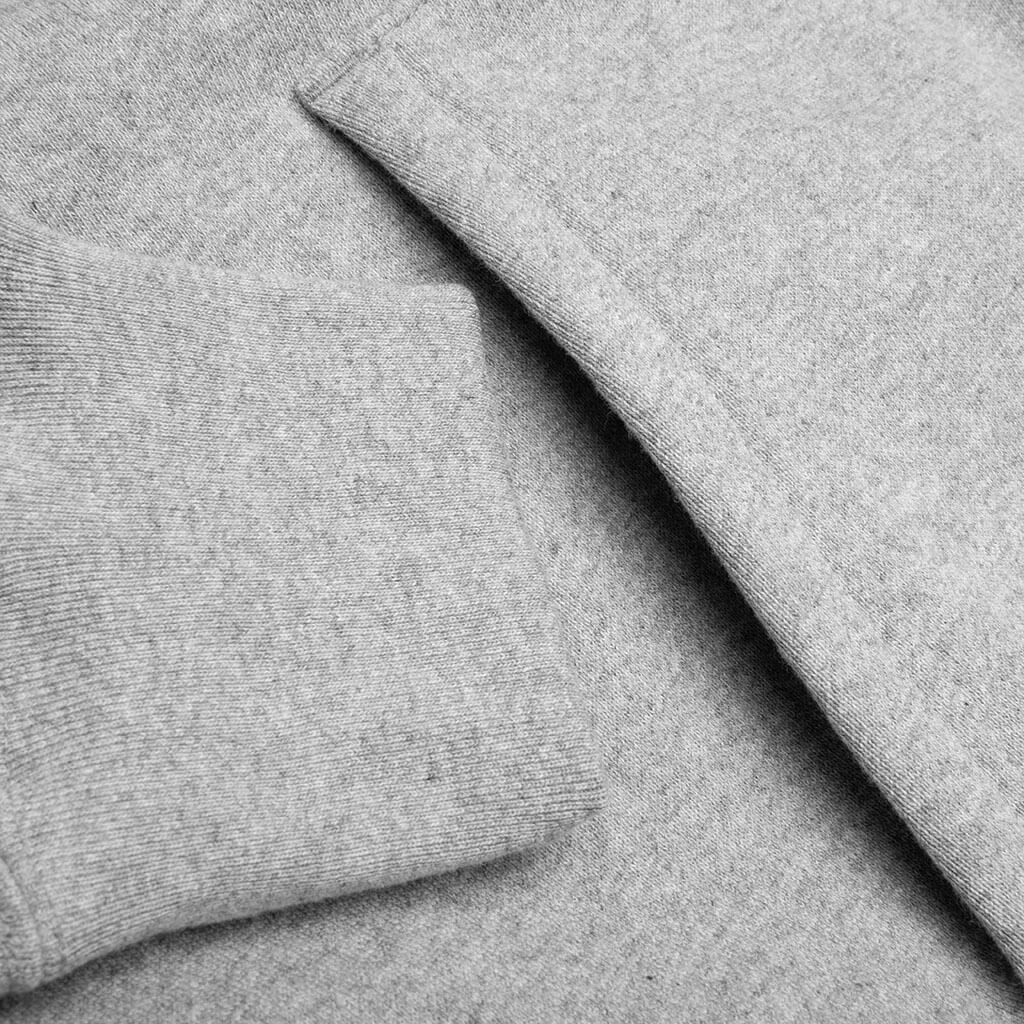 College Relaxed Fit Full Zip Hoodie - Gray 7 College Relaxed Fit Full Zip Hoodie - Gray - Image 5