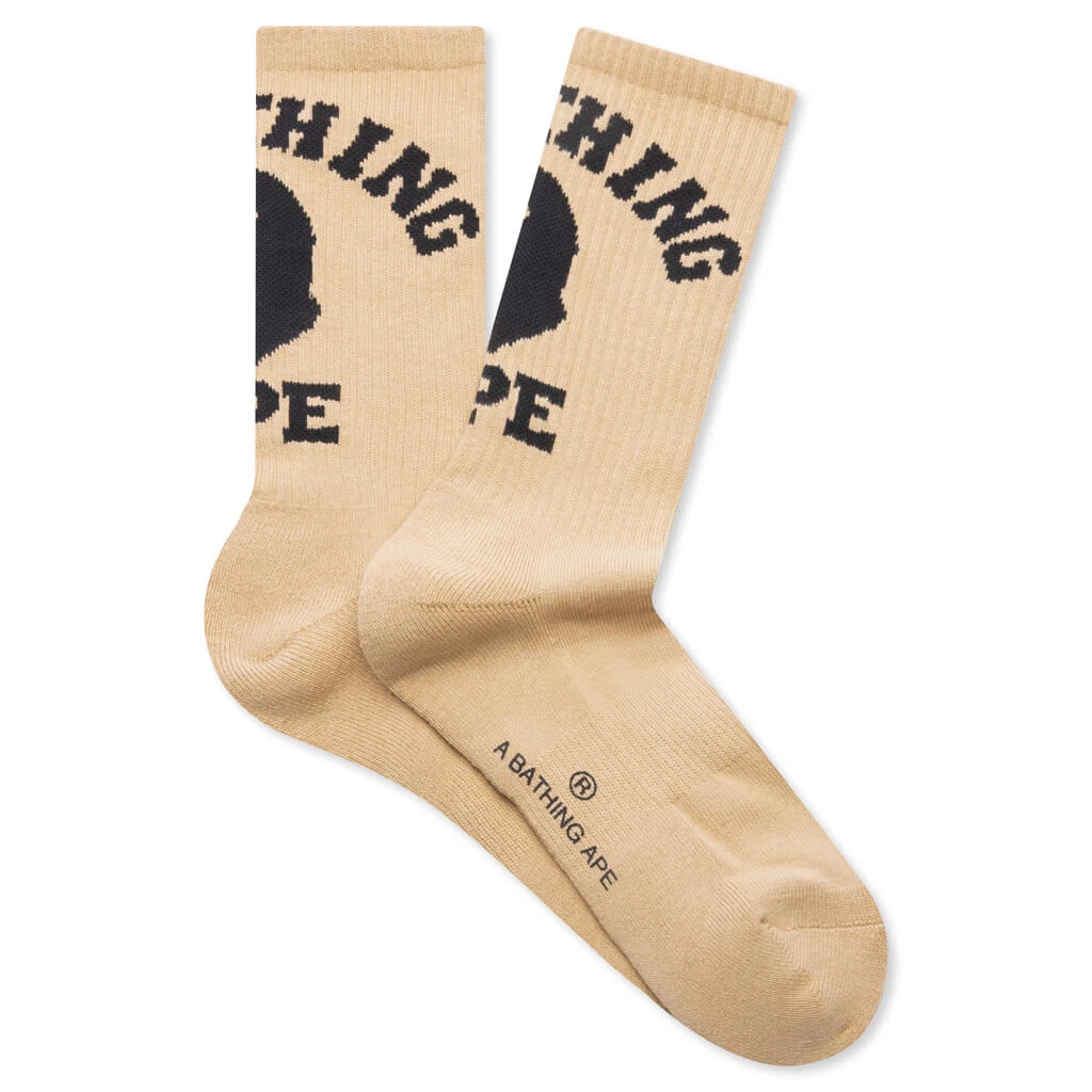 College Socks - Beige 3 College Socks - Beige