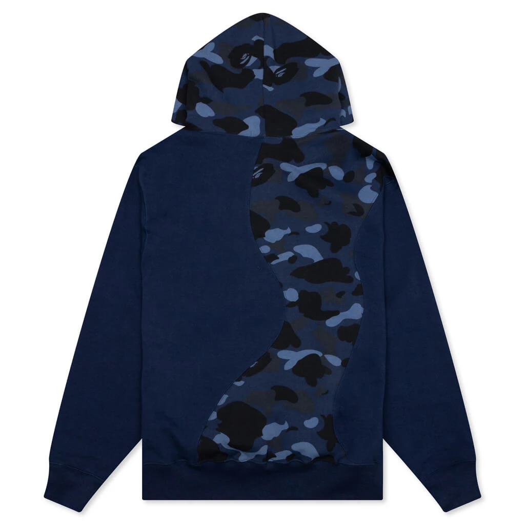 Color Camo College Cutting Relaxed Fit Hoodie - Navy 4 Color Camo College Cutting Relaxed Fit Hoodie - Navy - Image 2