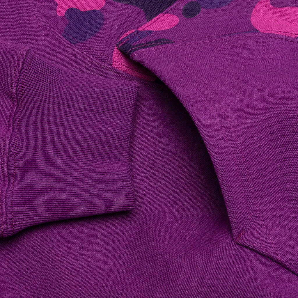 Color Camo College Cutting Relaxed Fit Hoodie - Purple 8 Color Camo College Cutting Relaxed Fit Hoodie - Purple - Image 6