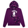 Color Camo College Cutting Relaxed Fit Hoodie - Purple 2 Color Camo College Cutting Relaxed Fit Hoodie - Purple -Feature store A Bathing Ape Color Camo College Cutting Relaxed Fit Hoodie Purple 001PPJ301007M 04 15 23 Feature KN