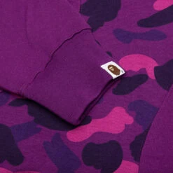 Color Camo College Cutting Relaxed Fit Hoodie - Purple 12 Color Camo College Cutting Relaxed Fit Hoodie - Purple -Feature store A Bathing Ape Color Camo College Cutting Relaxed Fit Hoodie Purple 001PPJ301007M 04 15 23 Feature KN 8