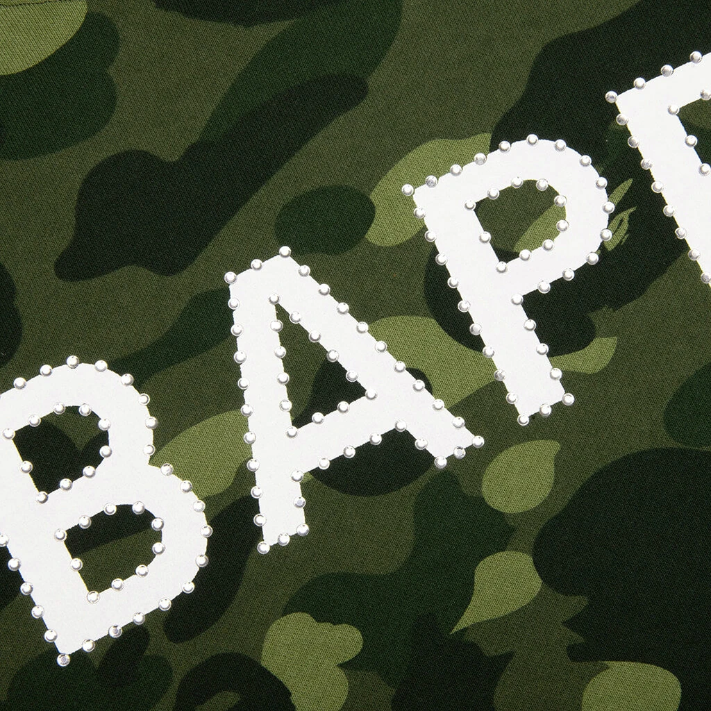 Color Camo Crystal Stone Relaxed Fit Crewneck - Green 5 Color Camo Crystal Stone Relaxed Fit Crewneck - Green - Image 3