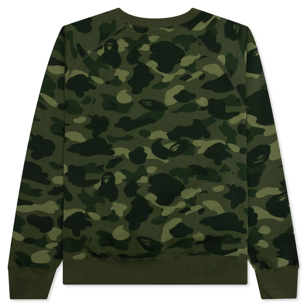 Color Camo Crystal Stone Relaxed Fit Crewneck - Green 4 Color Camo Crystal Stone Relaxed Fit Crewneck - Green - Image 2