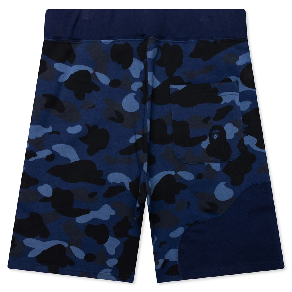 Color Camo Cutting Sweat Shorts - Navy 4 Color Camo Cutting Sweat Shorts - Navy - Image 2