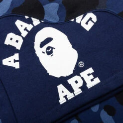 Color Camo Cutting Sweat Shorts - Navy 11 Color Camo Cutting Sweat Shorts - Navy -Feature store A Bathing Ape Color Camo Cutting Sweat Shorts Navy 001SPJ301012M NVY 06 30 23 Feature JP 7